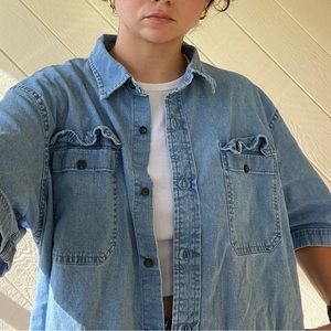 Wrangler Denim Short Sleeve Button Down